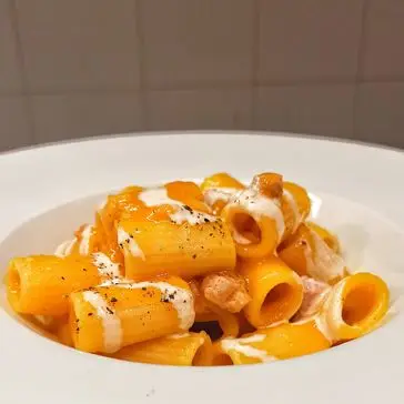 Ricetta Rigatoni con zucca salsiccia caciocavallo di chef_vincenzo_campanale