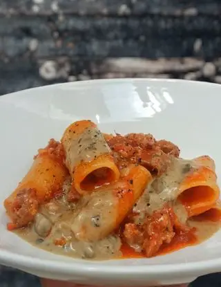 Ricetta Rigatoni San Marzano Norcia e porcini di chef_vincenzo_campanale