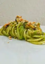 Ricetta Chitarra con crema di zucchina cozze& Tarallo