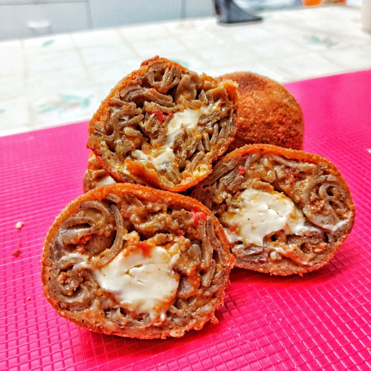 Frittatina di pasta all'amatriciana