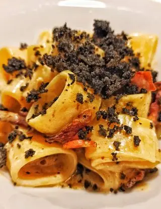 Ricetta Calamarata taleggio speck croccante di focaccia di chef_vincenzo_campanale