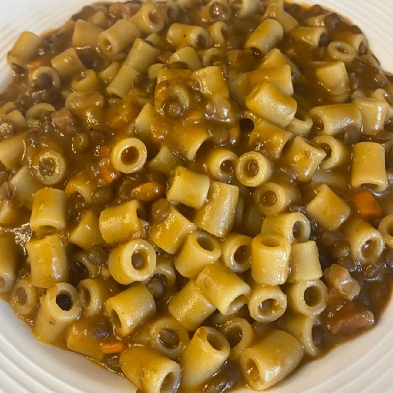 Pasta e lenticchie risottata