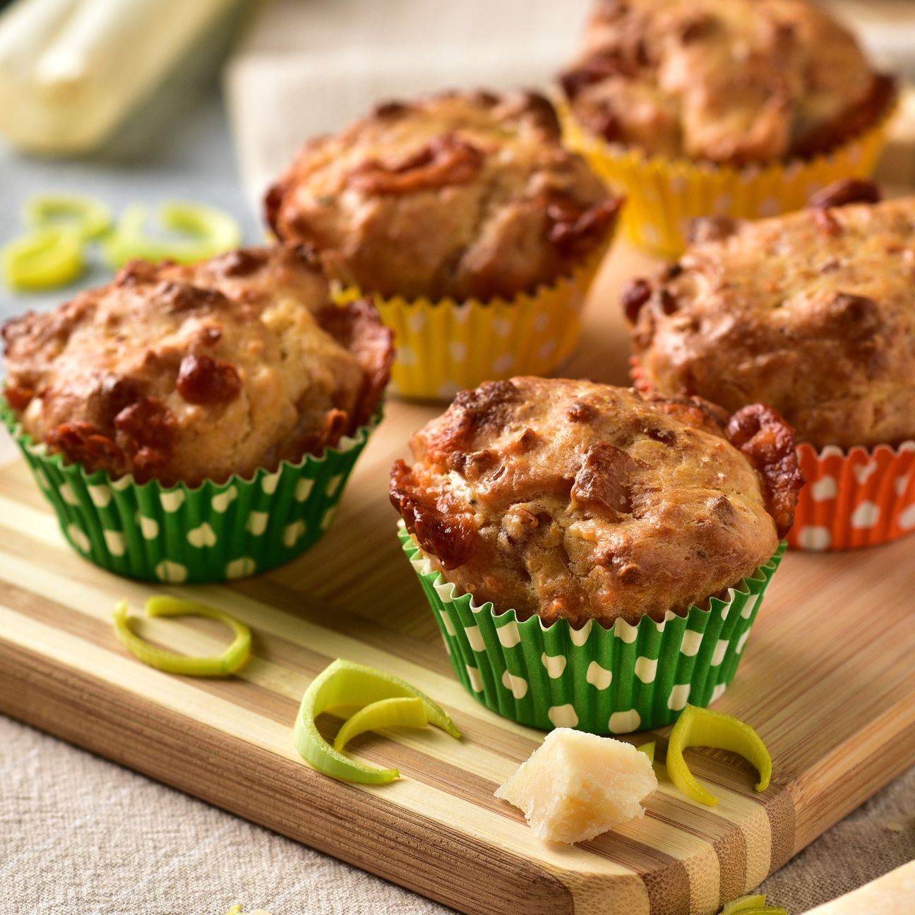 Muffin porri e pancetta