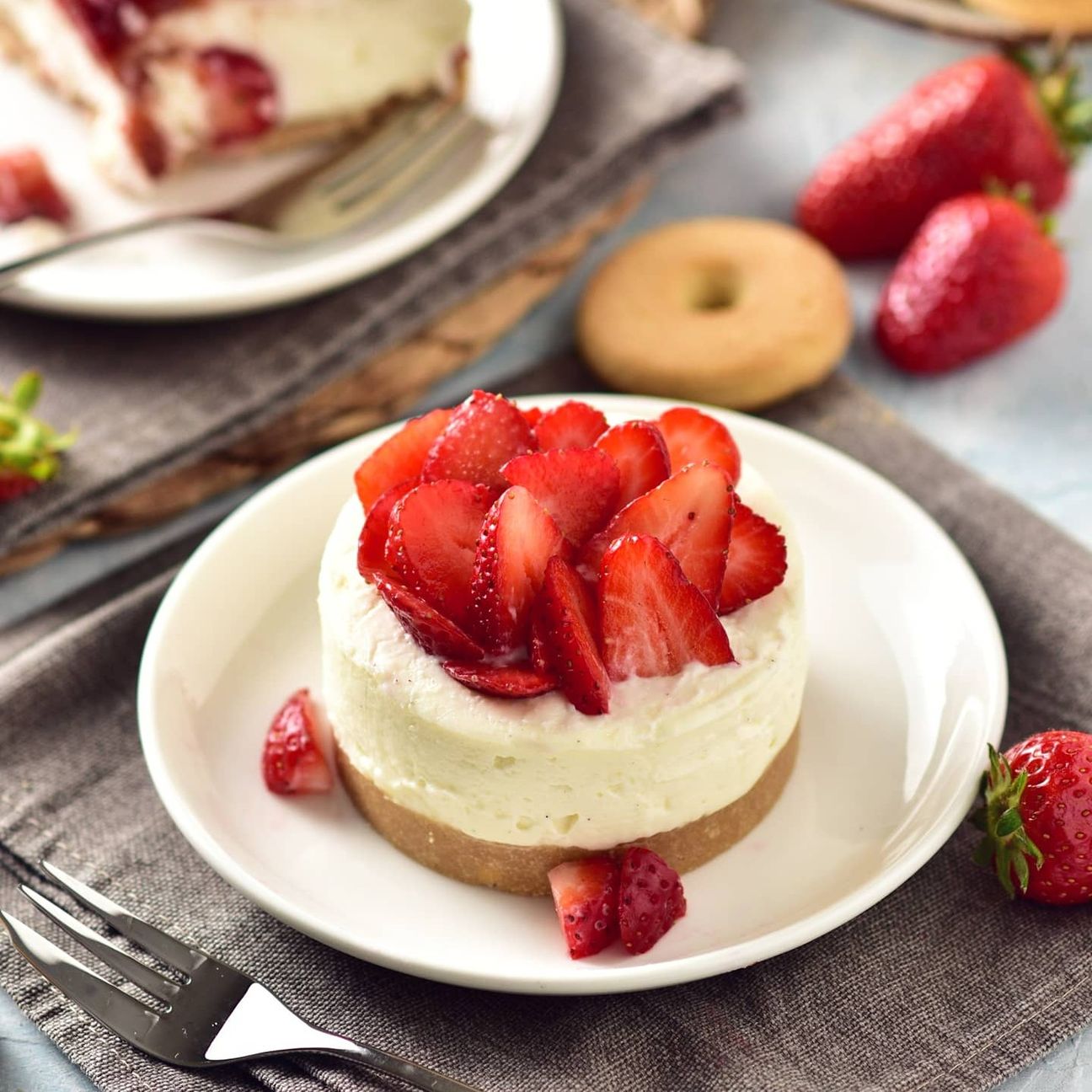 Cheesecake alle fragole senza gelatina