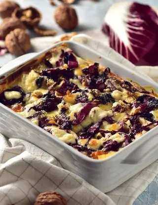 Ricetta Lasagna radicchio, noci e provolone di giapprovato