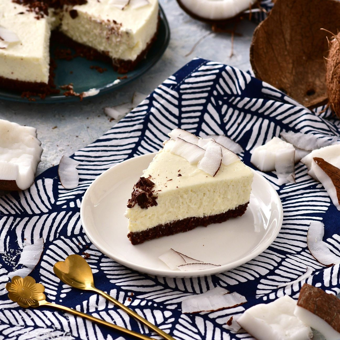 Cheesecake al cocco senza gelatina