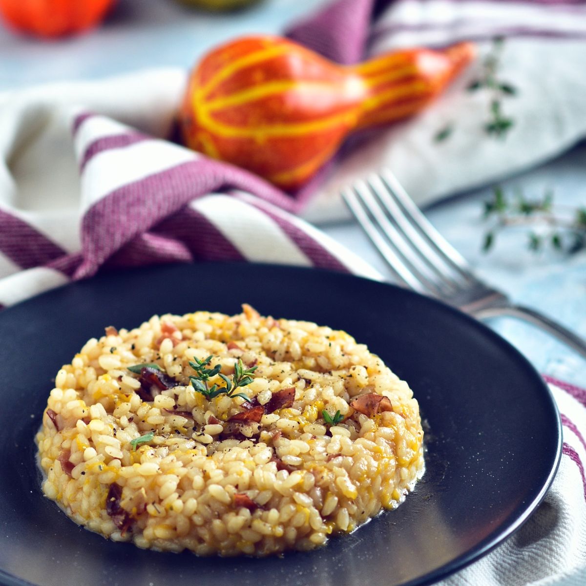 Risotto mele,noci e speck