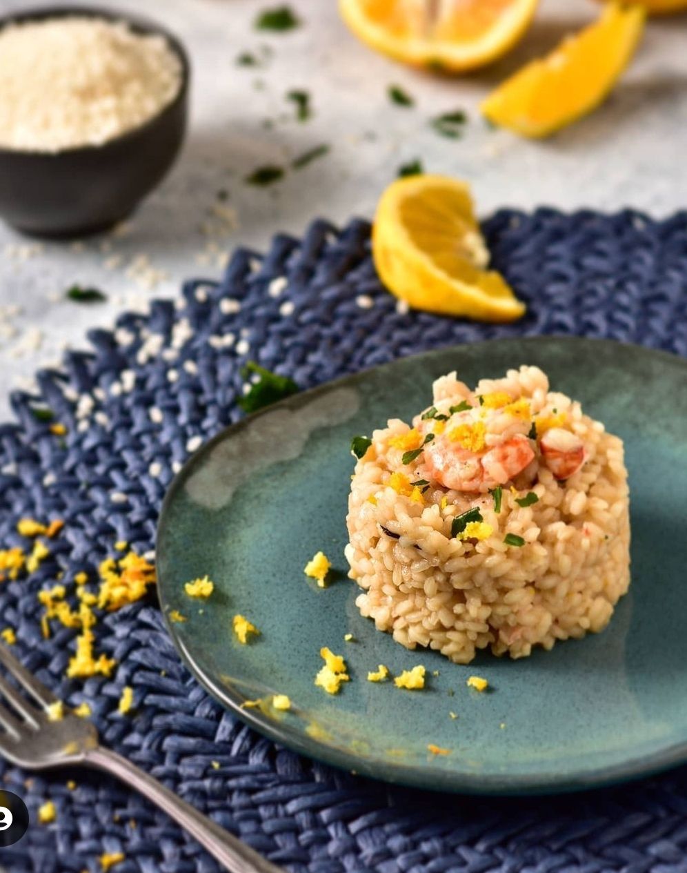 Risotto mazzancolle e agrumi