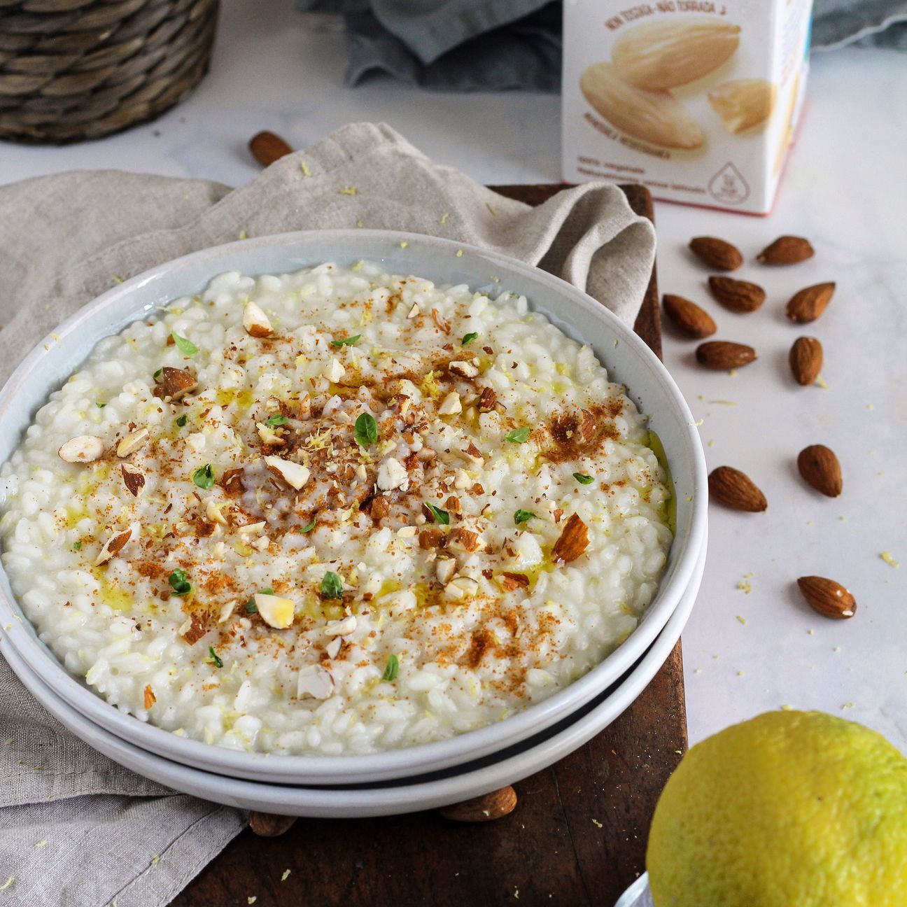 Risotto alla Mandorla Limone e Bottarga
