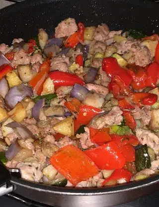 Ricetta Caponata siciliana con salsiccia di serykekkod2