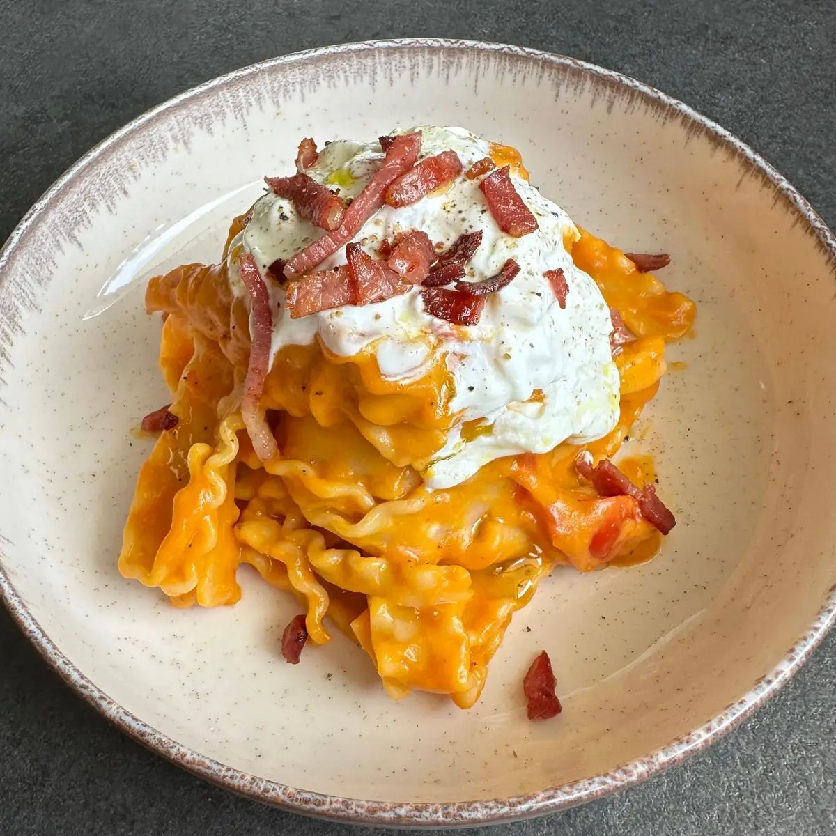 pasta speck pomodorini e olive