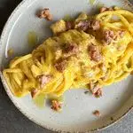 Ricetta Spaghettone XXL Pasta Garofalo con crema di patate e salsiccia