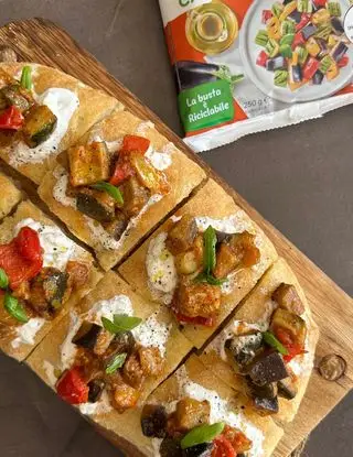 Ricetta Pinsa con burrata e Caponata di verdure Orogel di giorgiasbakery
