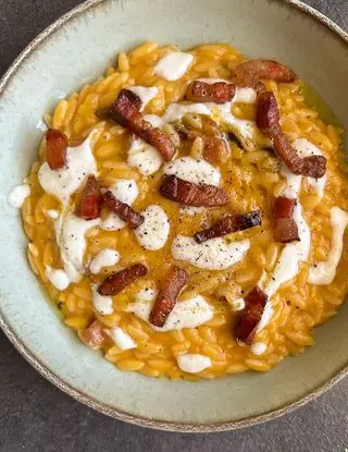 Ricetta Risoni con zucca, guanciale e pecorino di giorgiasbakery