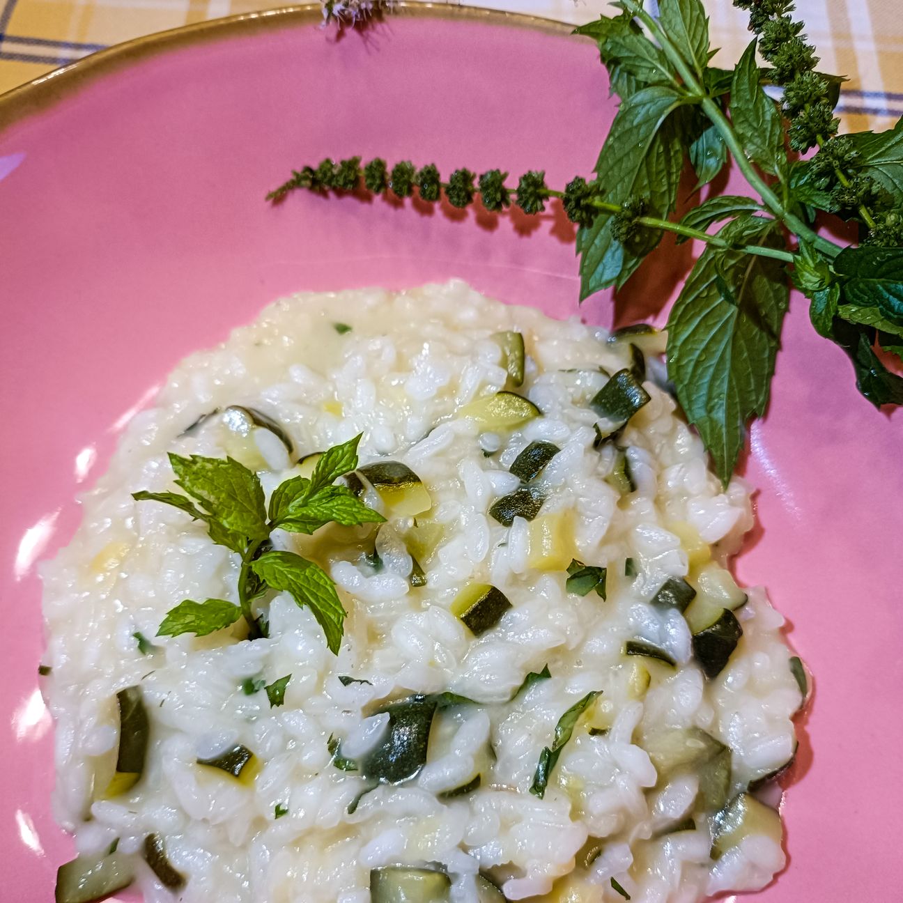 Risotto zucchine e menta