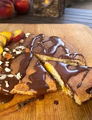 Ricetta PIADA CAKE PESCHE E CIOCCOLATO di chiara_healthytales