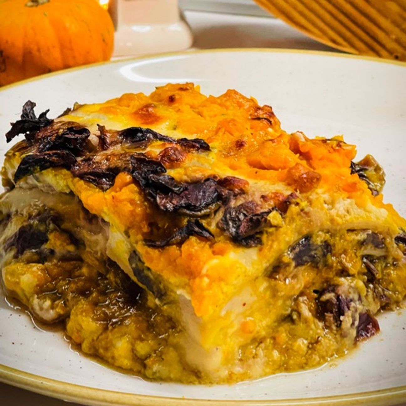 LASAGNE CREMOSISSIME ZUCCA 🎃 E RADICCHIO 💜