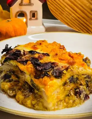 Ricetta LASAGNE CREMOSISSIME ZUCCA 🎃 E RADICCHIO 💜 di chiara_healthytales