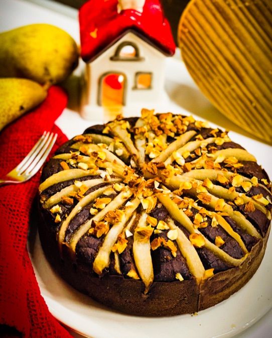 TORTA CIOCCOLATO E PERE🍐