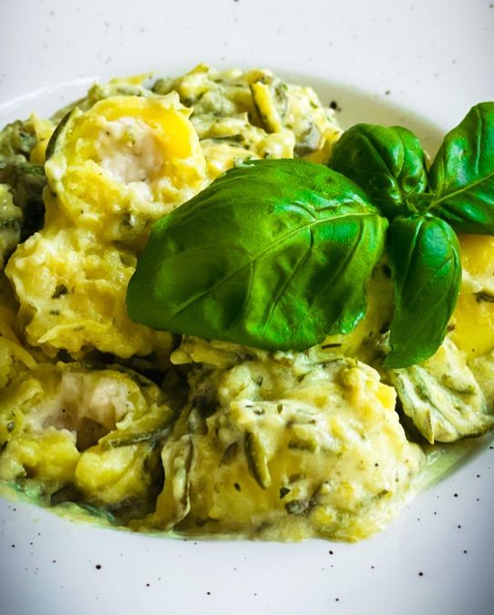 GNOCCHI RIPIENI DI CACIO E PEPE ALLE ZUCCHINE