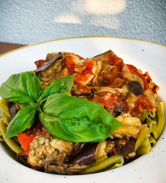 CASERECCE DI PISELLI ALLE MELANZANE 🍆 Al.ta Cucina