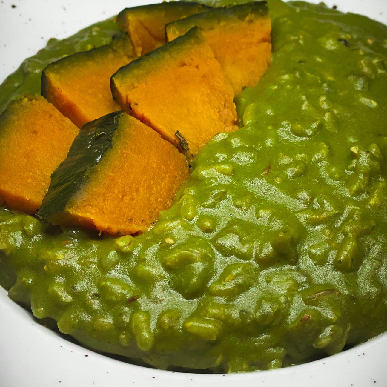 RISOTTO CREMOSO AGLI SPINACI E ZUCCA