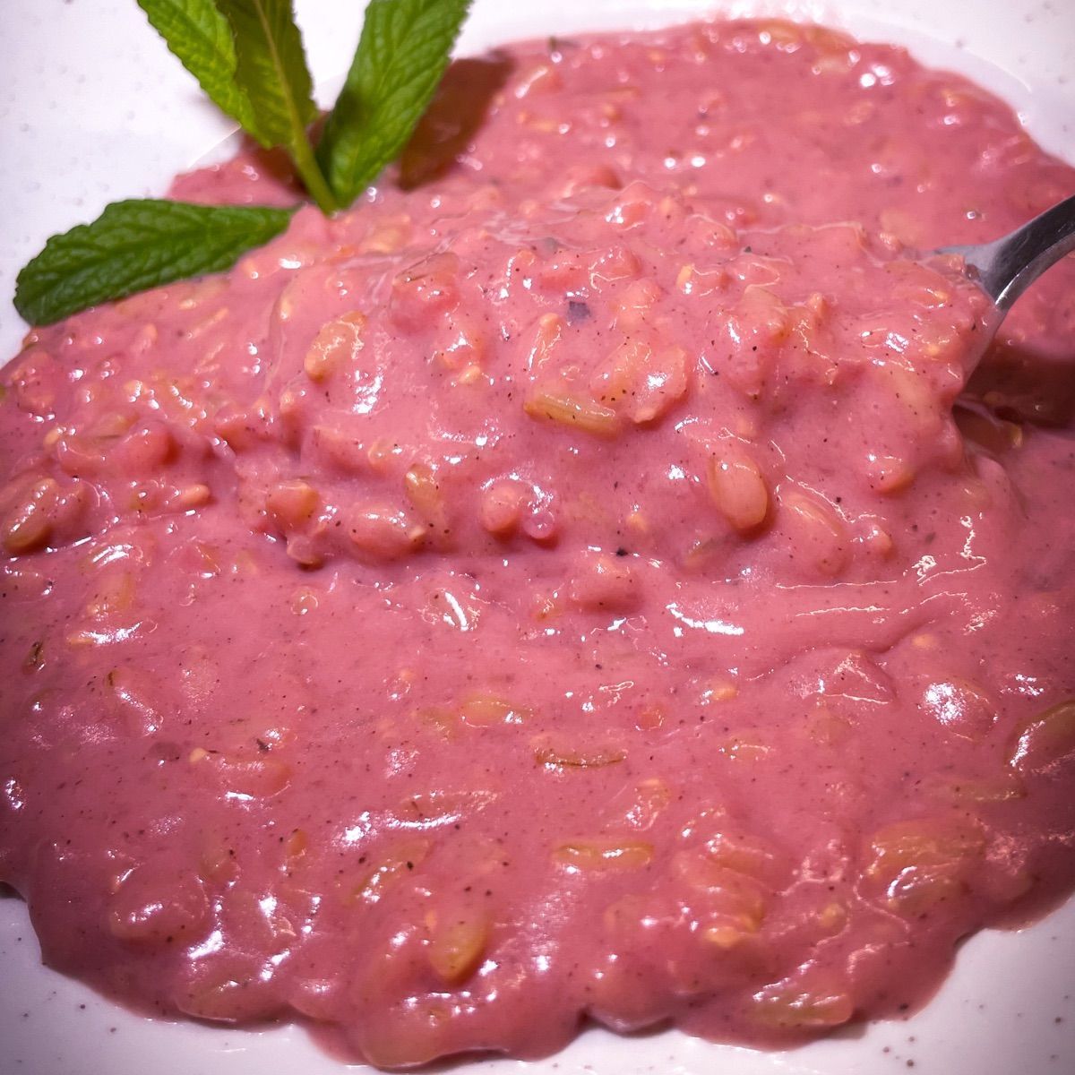 RISOTTO CREMOSO BARBABIETOLA E PECORINO