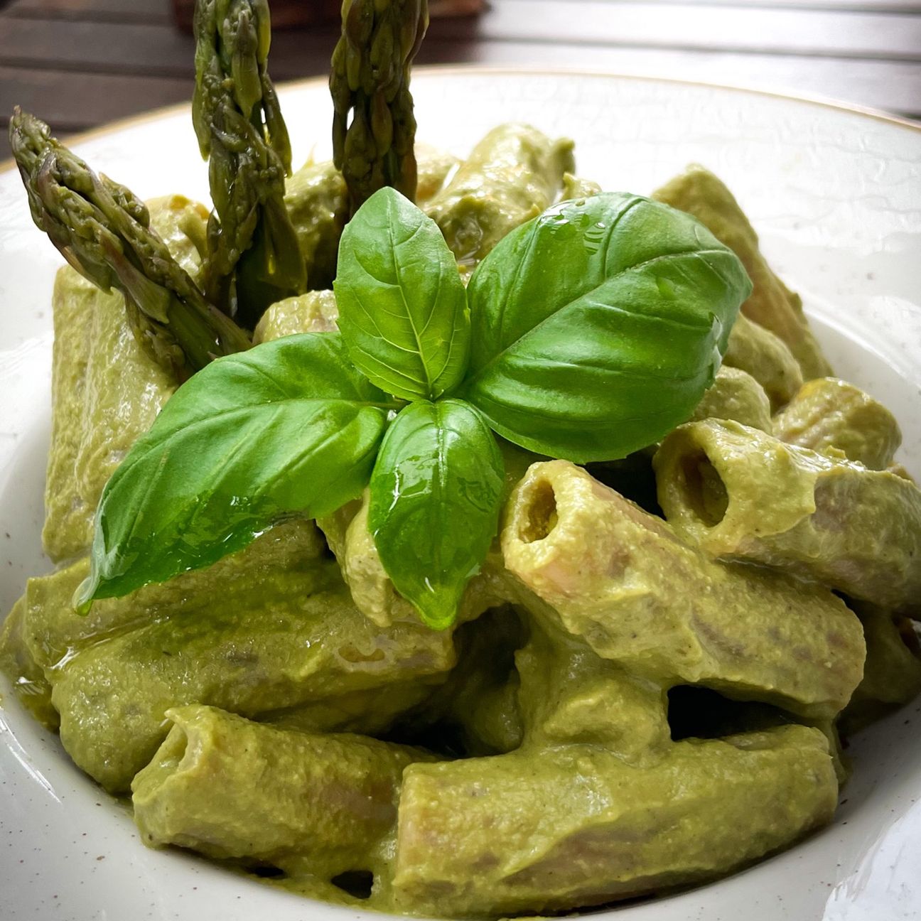 RIGATONI AL PESTO DI ASPARAGI