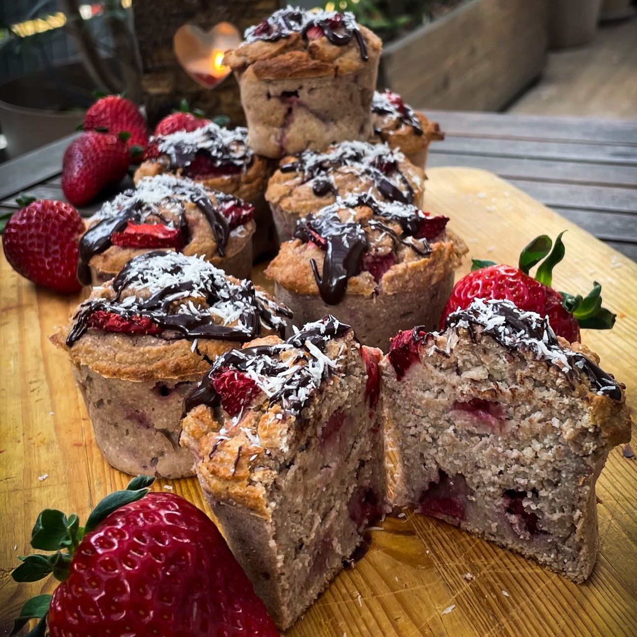 MUFFIN FRAGOLE E COCCO