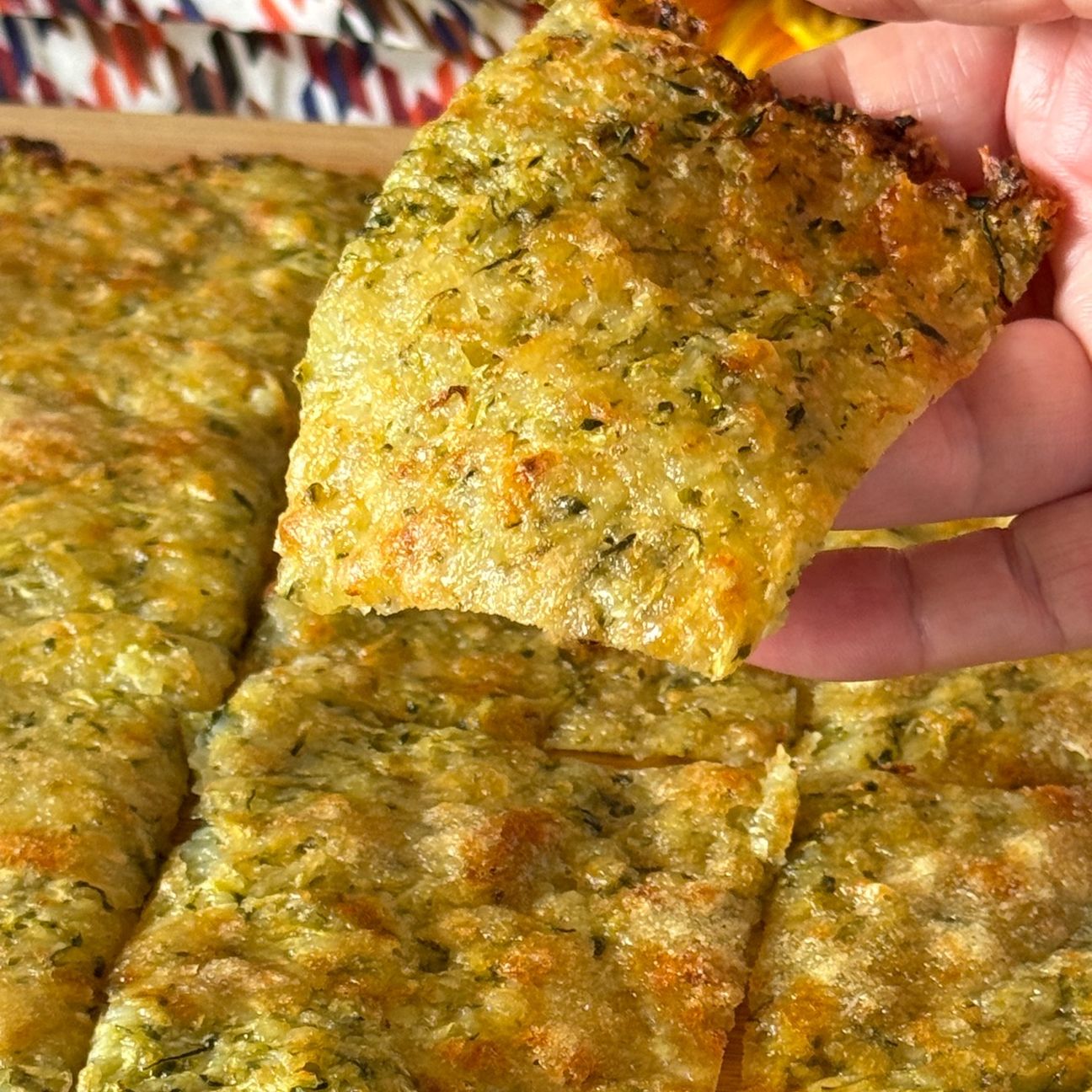 Schiacciata di patate e zucchine.