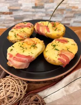 Ricetta Patate ripiene con gorgonzola e bacon di lia.e.chia