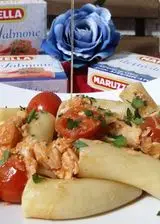 Ricetta candela con salmone e pomodori