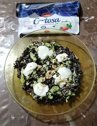 Ricetta Riso venere certosino con crema di broccoli e granella di nocciole di giuseppina_de_vitis