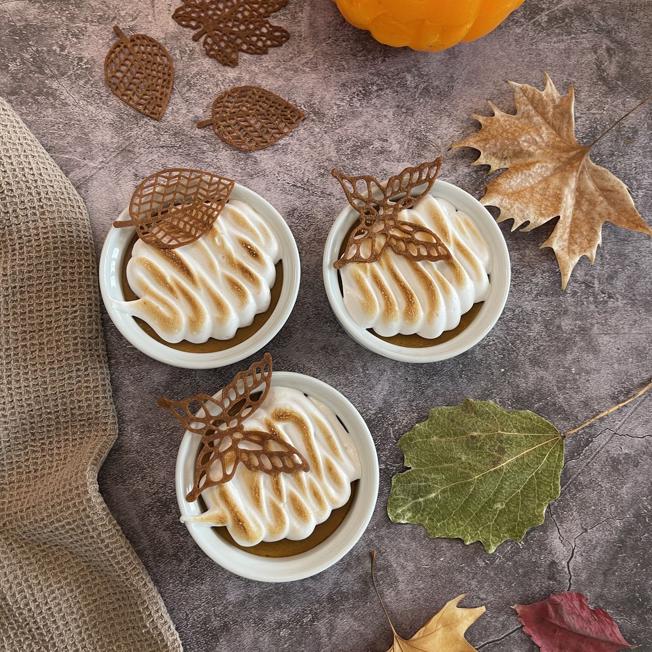 🌱 Vegan Pudding di zucca con meringa all’italiana