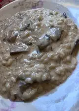 Ricetta Risotto con panna e funghi