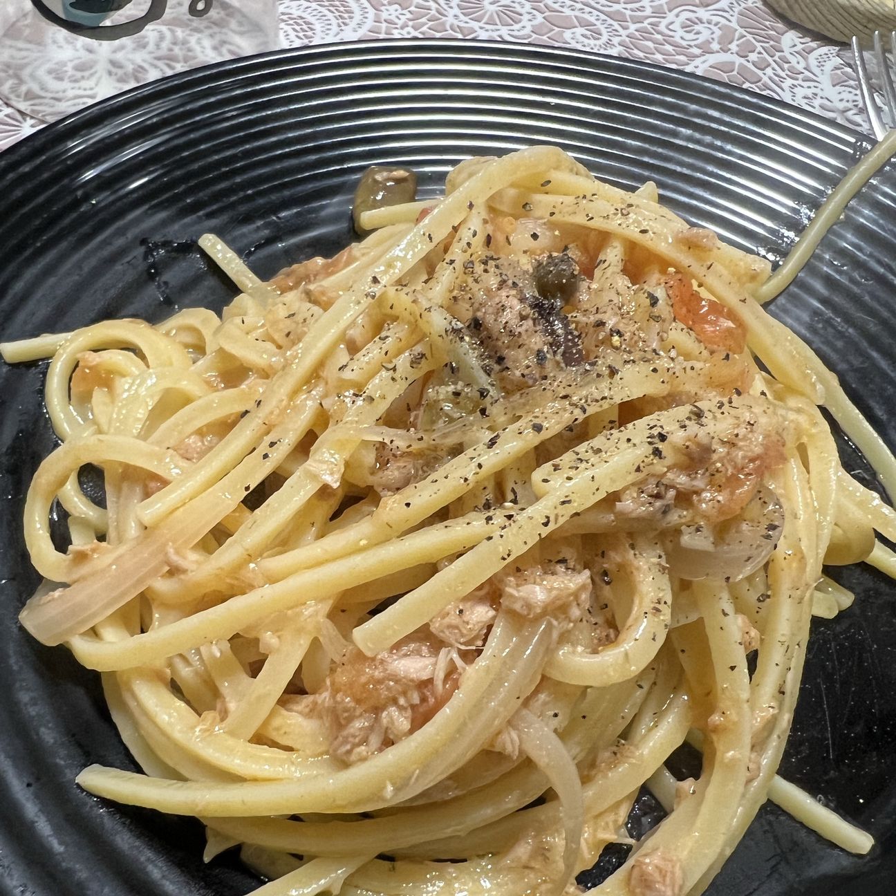 Spaghettoni rettangolari al tonno