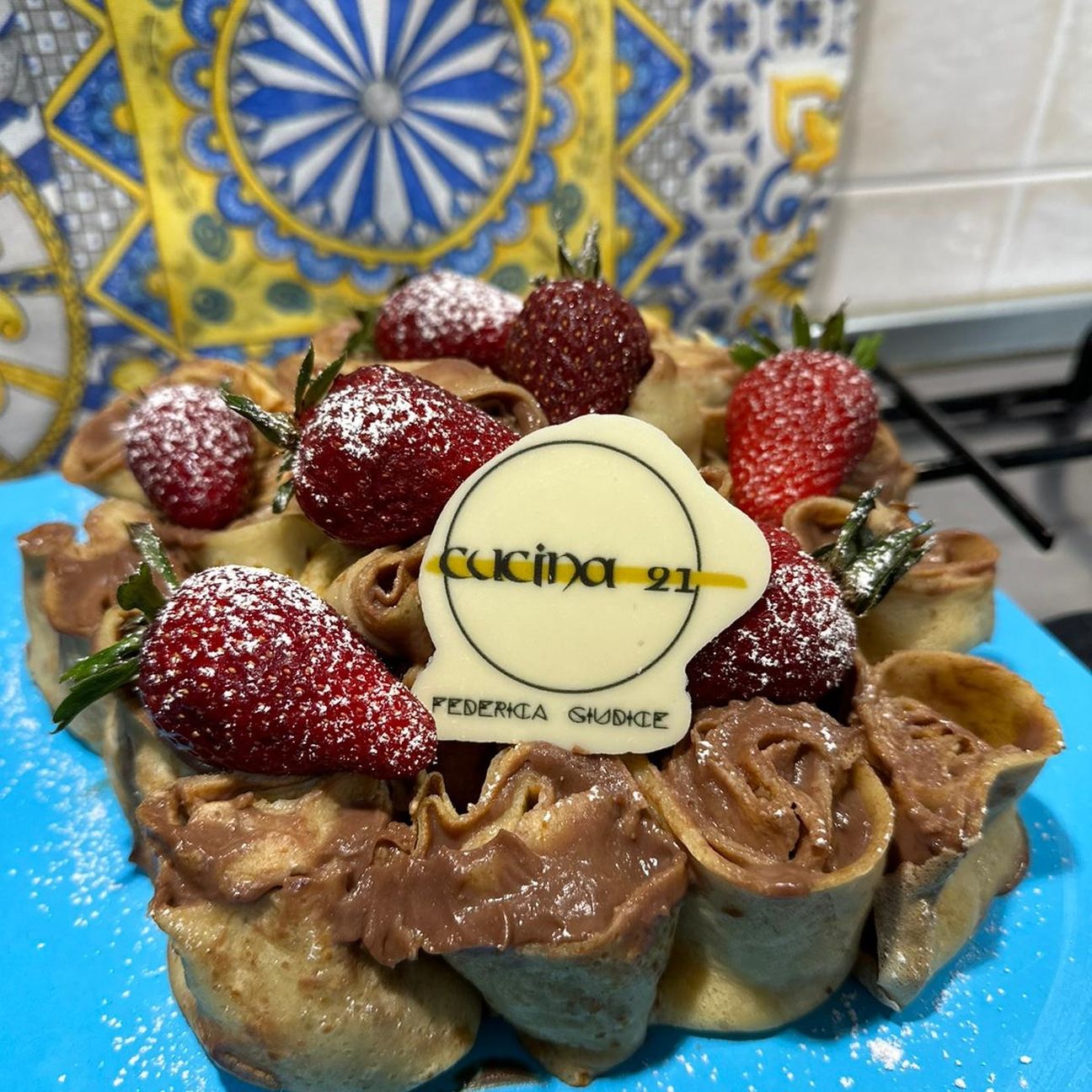 Crêpes fragole e golosa crema al mascarpone nutella