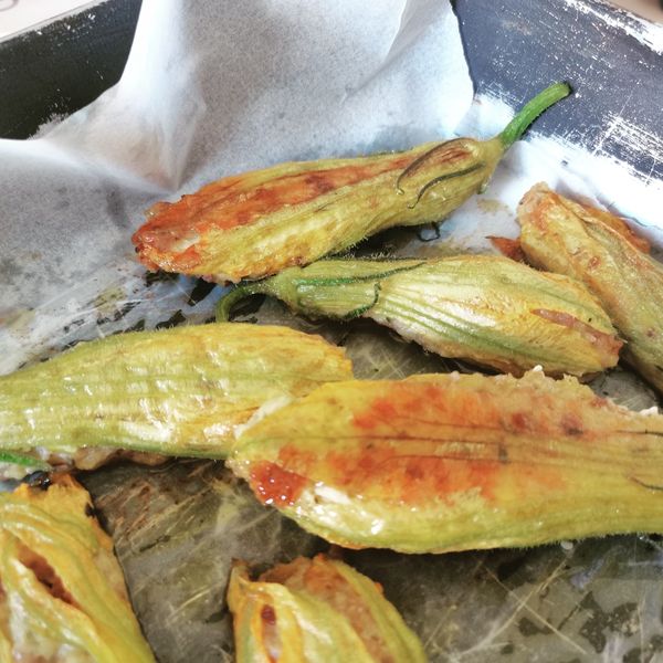 Fiori Di Zucchini Ripieni Di Carne Al Ta Cucina Angelica