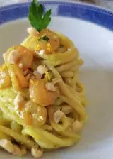 Ricetta Spaghetti gamberetti e arachidi