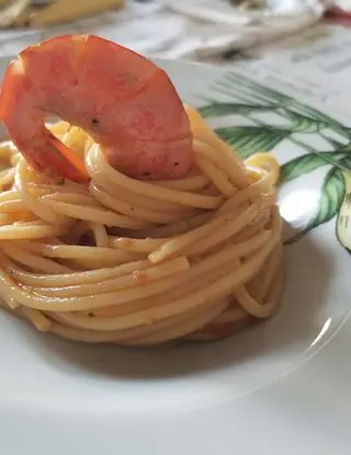 Ricetta Pasta con pomodorini e gamberoni al Brandy #NataleAltaCucina di Angelica88