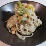 Ricetta Linguine con ceci e salsa di broccoli