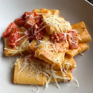 Ricetta Paccheri con crema di robiola e pomodorini caramellati 🍅 di robertagiannelli
