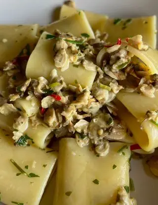 Ricetta Paccheri alle vongole di robertagiannelli