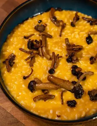 Ricetta Risotto zucca e funghi pioppini  🍄🎃 di meschini_chef