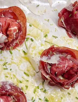 Ricetta Tortelli di bresaola al profumo di bergamotto di Burrataepistacchi