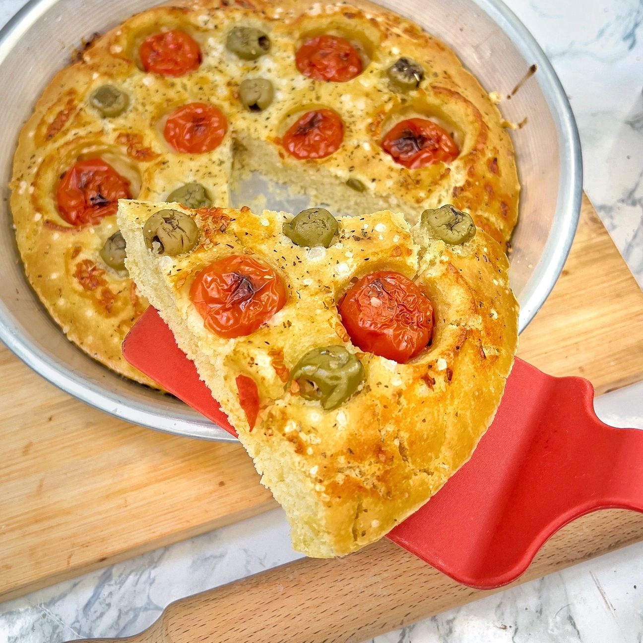 Focaccia senza impasto e lievitazione 🍕