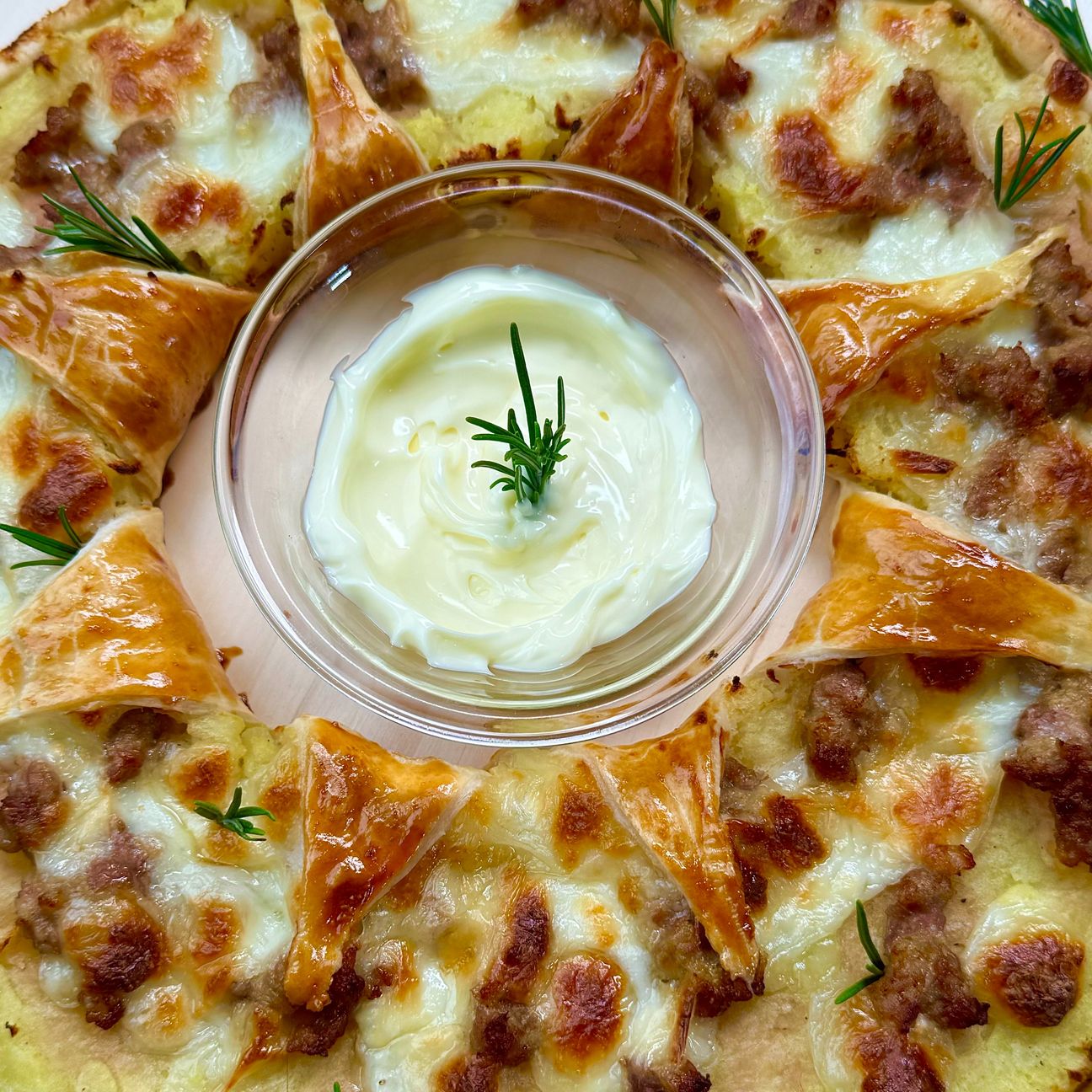 Corona di pasta sfoglia