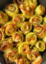 Ricetta Rotolini di zucchine panati con prosciutto e formaggio