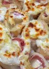 Ricetta Rosette gratinate al forno con prosciutto e scamorza