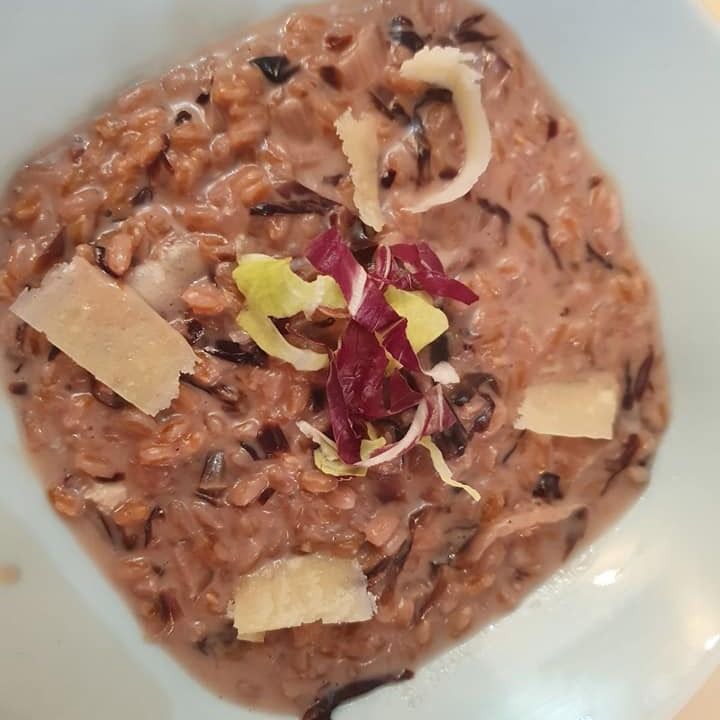 farrotto al radicchio e crescenza